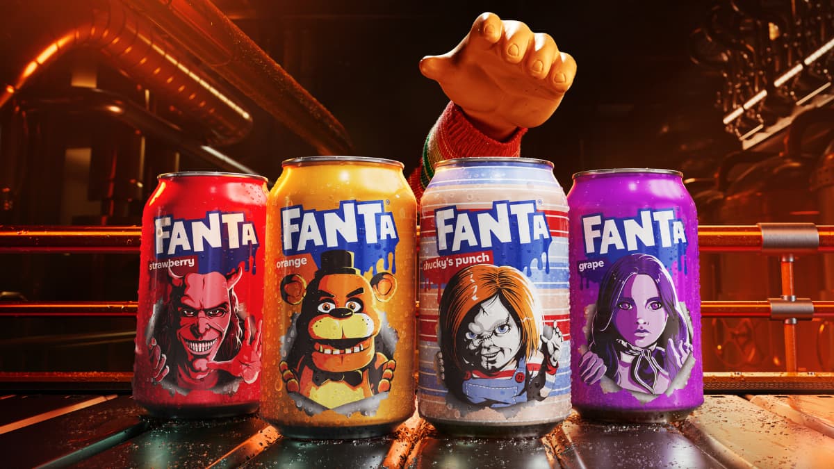 CHUCKY, M3GAN E FREDDY FAZBEAR INVADEM AS EMBALAGENS DE FANTA EM EDIÇÃO LIMITADA DE HALLOWEEN